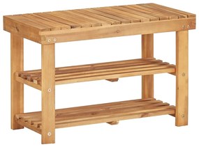 vidaXL Sapateira 70x32x46 cm madeira de acácia maciça
