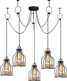 Candeeiro de Teto Fiko – Preto – Diâmetro 117 cm x Altura 131 cm