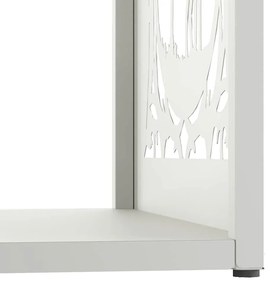 Suporte para lenha 40x40x40 cm aço laminado a frio branco