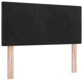 Cama Box Spring com Colchão vidaXL Preta 90x200 cm Veludo