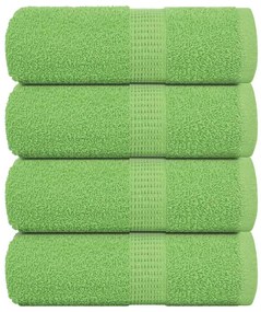 vidaXL Toalhas de bidé FROGN 4pcs 30x50cm 360 g/m² verde maça