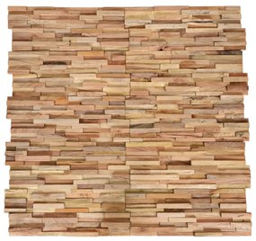 326178 vidaXL Painéis revestimento de parede 3D 10 pcs 1,08 m² teca maciça