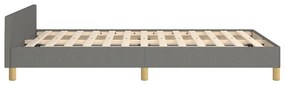 Estrutura de cama sem colchão cinza escuro 120x190 cm tecido