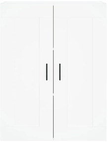 Armário de parede 69,5x34x90 cm derivados de madeira branco