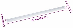 Acabamento para Escada 30 pcs Prateado 67 cm Alumínio