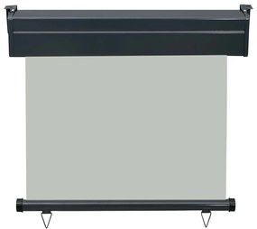 Toldo lateral para varanda 80x250 cm cinzento