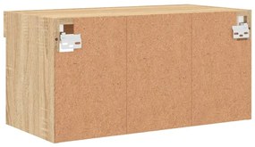 Móvel de TV com luzes LED 60x30x30 cm carvalho sonoma