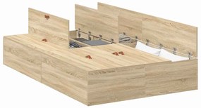 Cama Storage Carvalho Sonoma 120x190 cm