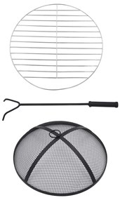 Mesa braseira em mosaico 68 cm cerâmica preto e branco