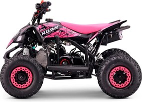 Mini moto 4 gasolina para crianças de gasolina 110cc Roan Ratte R6 R-N-1,C/ marcha-atrás e limitador velocidade Rosa