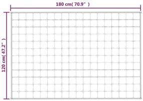 Manta pesada 9 kg 120x180 cm tecido creme-claro