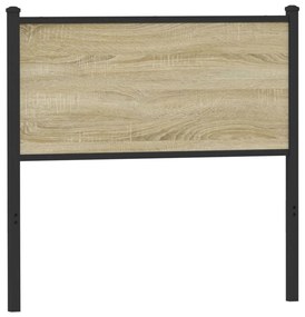 vidaXL Cabeceira de cama 75cm derivados de madeira/aço carvalho sonoma