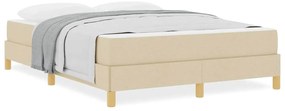 Cama Box Creme, Marrom 140 x 190 cm