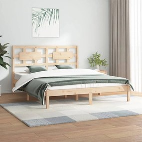 vidaXL Cama sem colchão 150x200 cm madeira de pinho maciça