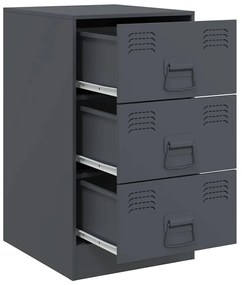 Mesas de cabeceira 2 pcs 34,5x39x62 cm aço antracite
