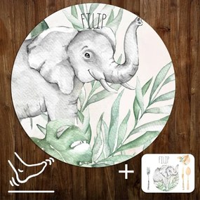 Tapete infantil INSPIO - Elefante SAFARI