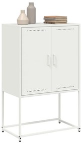 Aparador alto 68,5x38,5x107 cm aço branco