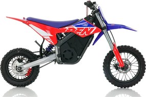 Mini moto elétrica para crianças velocidade até 45 km/h aprox. Warrior Kids SX-E2 1000W 12/10" Azul/Vermelha