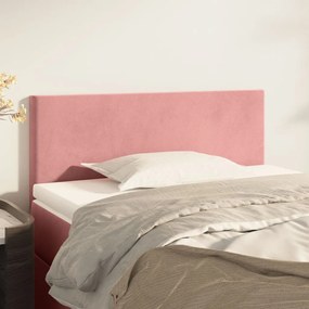 Cabeceira de cama veludo 100x5x78/88 cm rosa