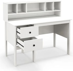Mesa de computador em formato de L com gavetas, gabinete e bandeja para teclado - preta
