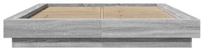 Estrutura cama 140x190 cm derivados de madeira cinzento sonoma