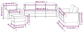 4 pcs conjunto sofás c/ almofadões couro artif. cor cappuccino