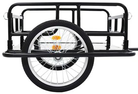 Reboque para bicicleta 130x73x48,5 cm aço preto