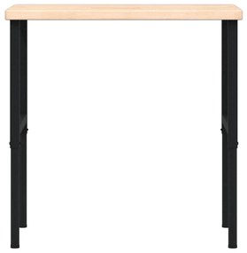 Bancada retangular 100x60x(73-99,5) cm madeira carvalho maciça