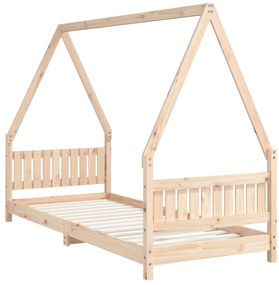 Estrutura de cama infantil 80x200 cm madeira de pinho maciça