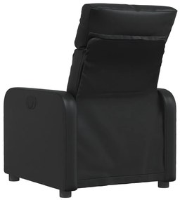 Poltrona reclinável couro artificial preto