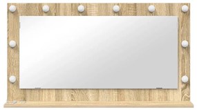 Espelho de Toucador Carvalho Sonoma MDF, Vidro 100 x 55 x 18 cm