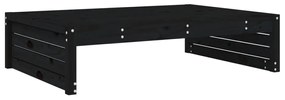 Apoio de pés para jardim 120x80 cm pinho maciço preto