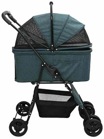 Carrinho de Pet Dobrável Verde 81 x 47 x 99 cm Tecido Oxford