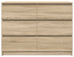 Aparador 100x35x76 cm derivados de madeira carvalho sonoma