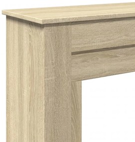Cornija lareira 90x30x90 cm derivados madeira carvalho sonoma