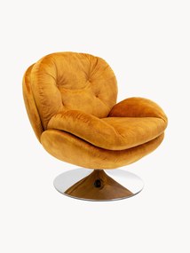 Cadeira longue giratória em veludo Cosy