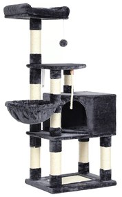 Árvore estável para gatos FEANDREA, torre de brincar 138 cm, cinza esfumaçado PCT060G01