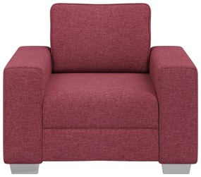 Poltrona vidaXL Vermelha Vinho de 59 cm em Tecido