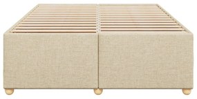 Estrutura de cama sem colchão 160x200 cm tecido cor creme