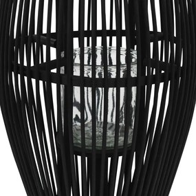 Suporte para vela suspenso 60 cm bambu preto