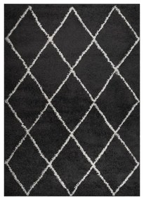 vidaXL Tapete shaggy de pelo alto 120x170 cm creme/antracite