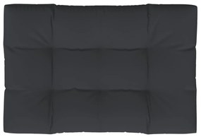 Almofadão para sofá de paletes 120x80x12 cm tecido preto