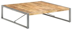 Mesa de centro 140x140x40 cm madeira de mangueira áspera