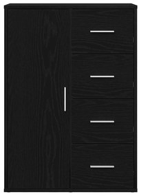 Sideboard vidaXL Madeira de Carvalho Preto 60x31x84 cm