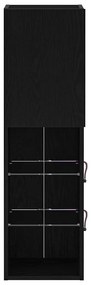 Armário para TV LED vidaXL Preto Carvalho 30,5x30x102 cm Madeira de en