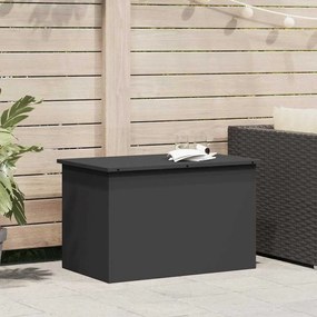 vidaXL Caixa de Armazenamento Externa Preto 80 x 50.5 x 50 cm