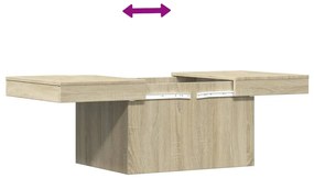 Mesa de centro 80x55x40 derivados de madeira carvalho sonoma