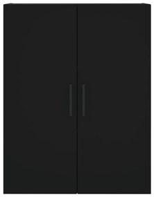 Armário alto 69,5x34x180 cm derivados de madeira preto
