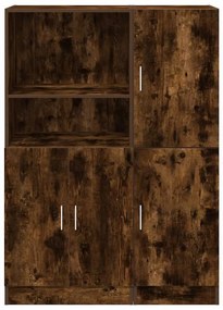 2pcs armário de cozinha conjunto deriv. madeira carvalho fumado