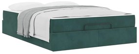 Estrutura da Cama Outros Verde-escuro 140 x 200 cm Veludo
